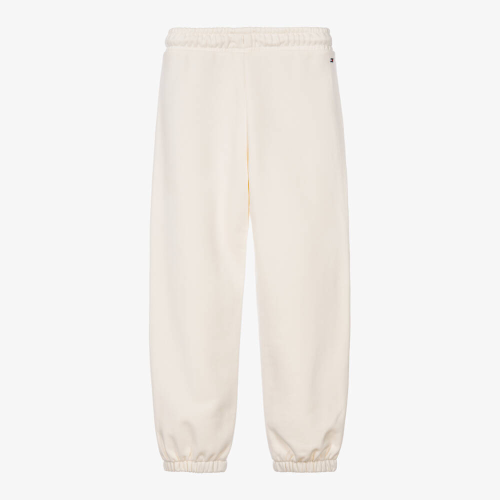 Tommy Hilfiger-Girls Ivory Tommy Script Joggers | Childrensalon