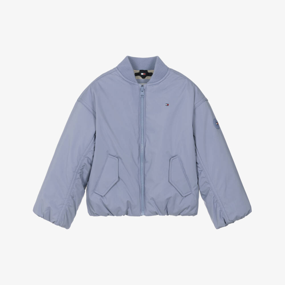Tommy Hilfiger-Girls Lilac Purple Padded Bomber Jacket | Childrensalon