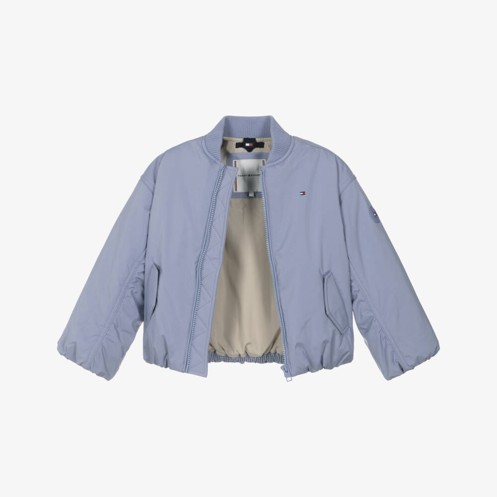 Tommy Hilfiger-Girls Lilac Purple Padded Bomber Jacket | Childrensalon
