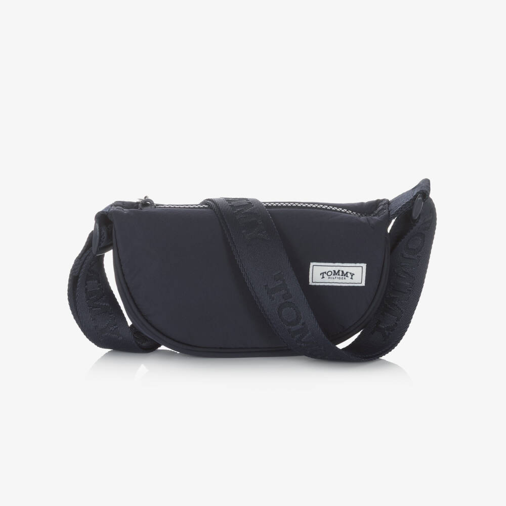 Tommy Hilfiger-Сумка через плечо синяя с логотипом на ремне для девочек (19см) | Childrensalon