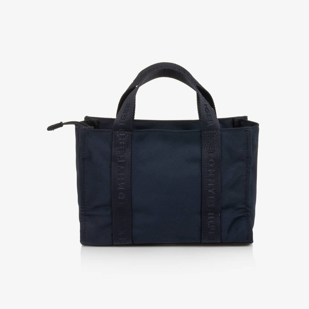 Tommy Hilfiger-Girls Navy Blue Flag Logo Cross Body Bag (23cm) | Childrensalon