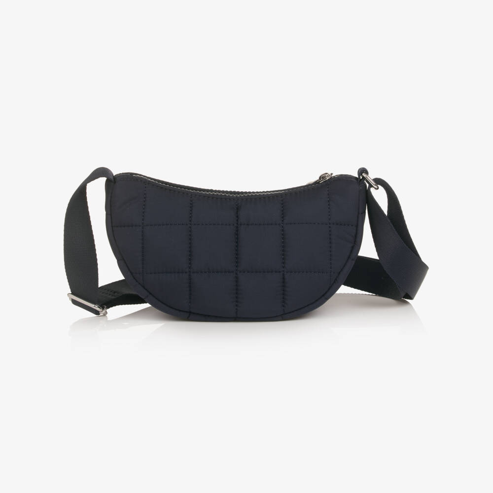 Tommy Hilfiger-Girls Navy Blue Quilted Crossbody Bag (22cm) | Childrensalon