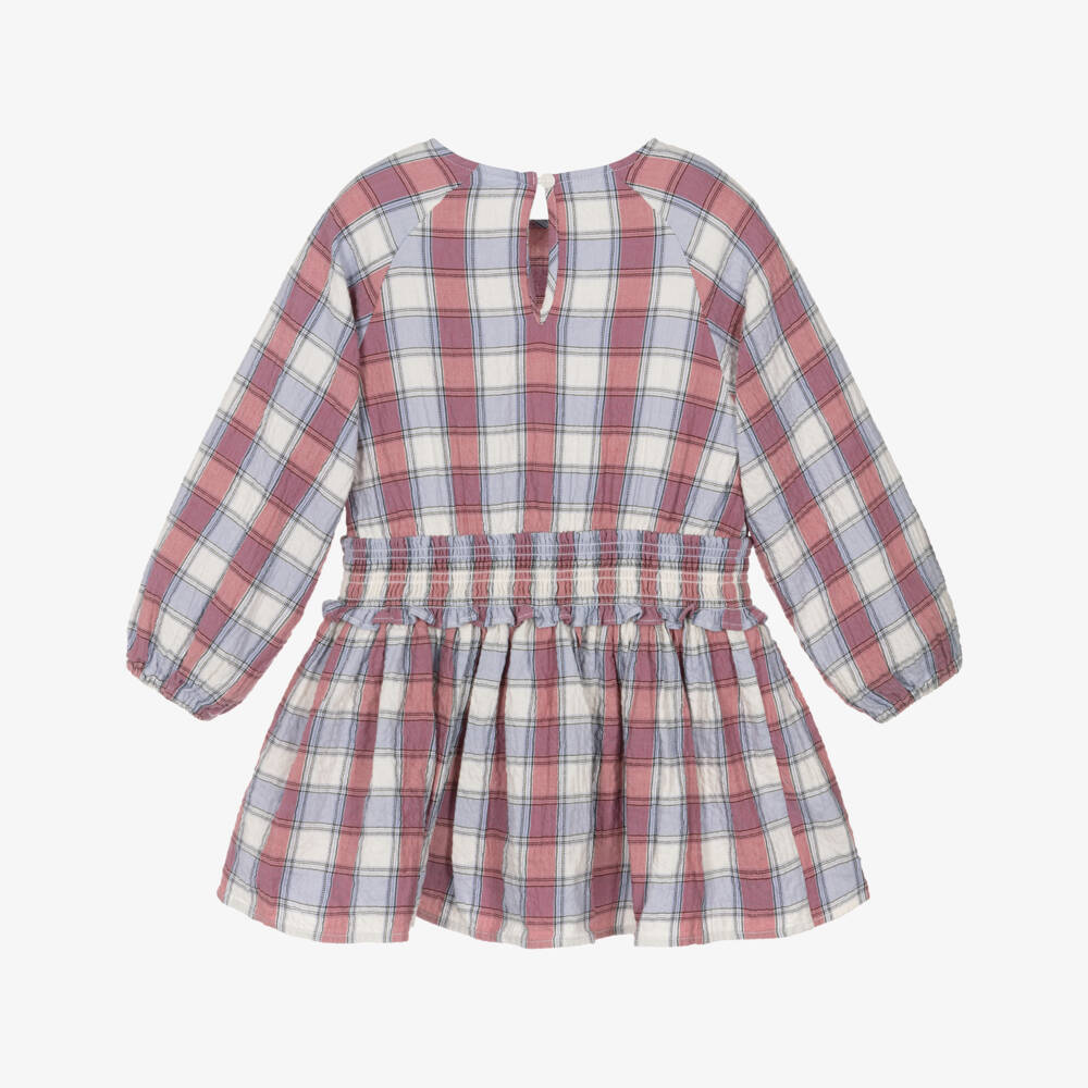 Tommy Hilfiger-Платье розово-голубое в клетку для девочек | Childrensalon