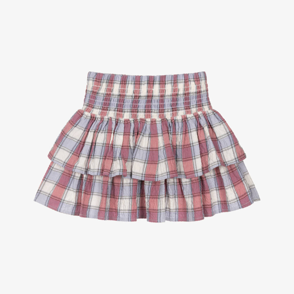 Tommy Hilfiger-Юбка розово-синяя в клетку для девочек | Childrensalon