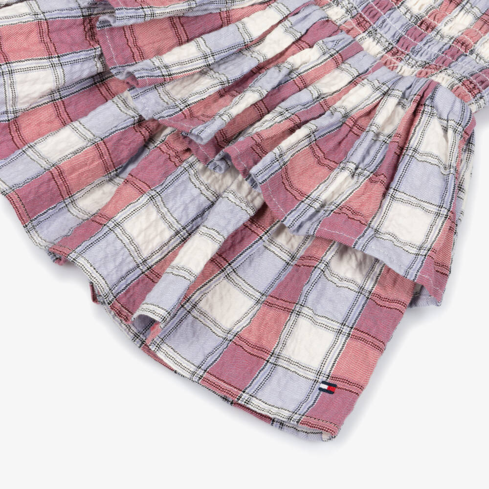 Tommy Hilfiger-Юбка розово-синяя в клетку для девочек | Childrensalon