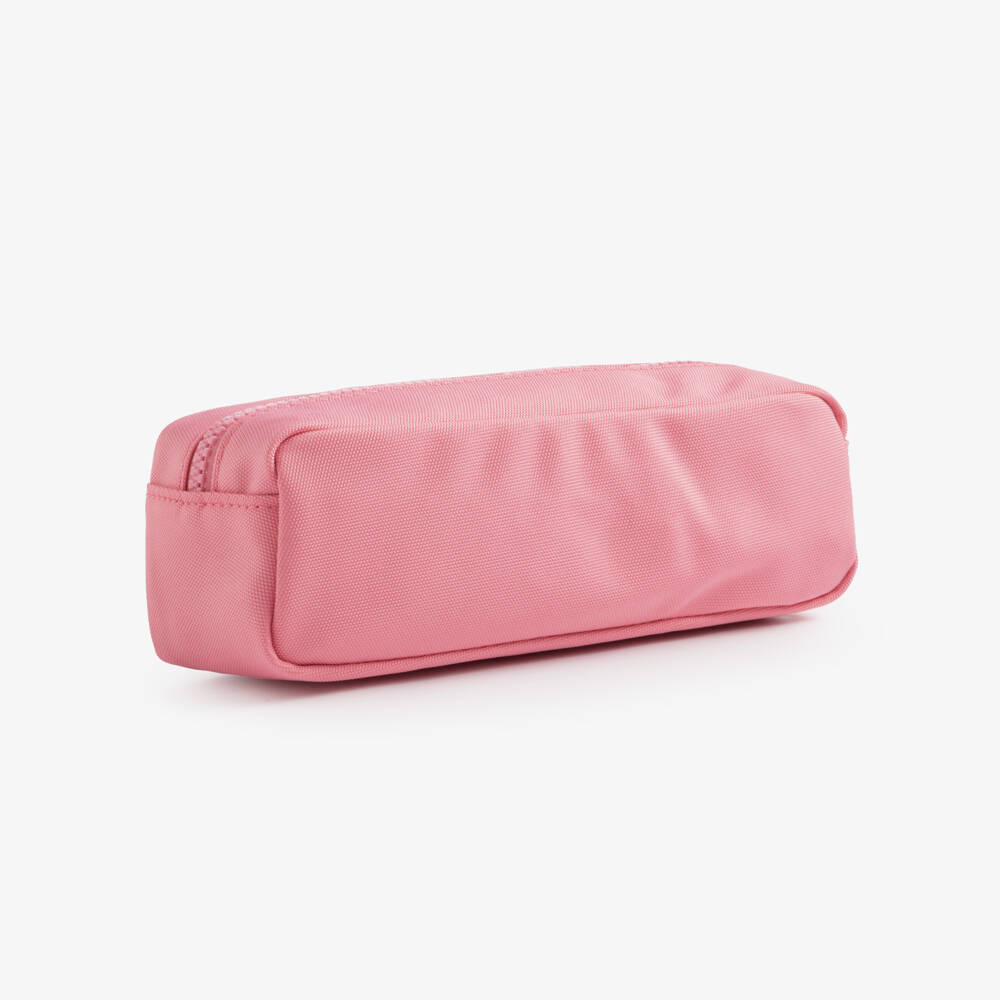Tommy Hilfiger-Girls Pink Canvas Flag Logo Pencil Case (21cm) | Childrensalon