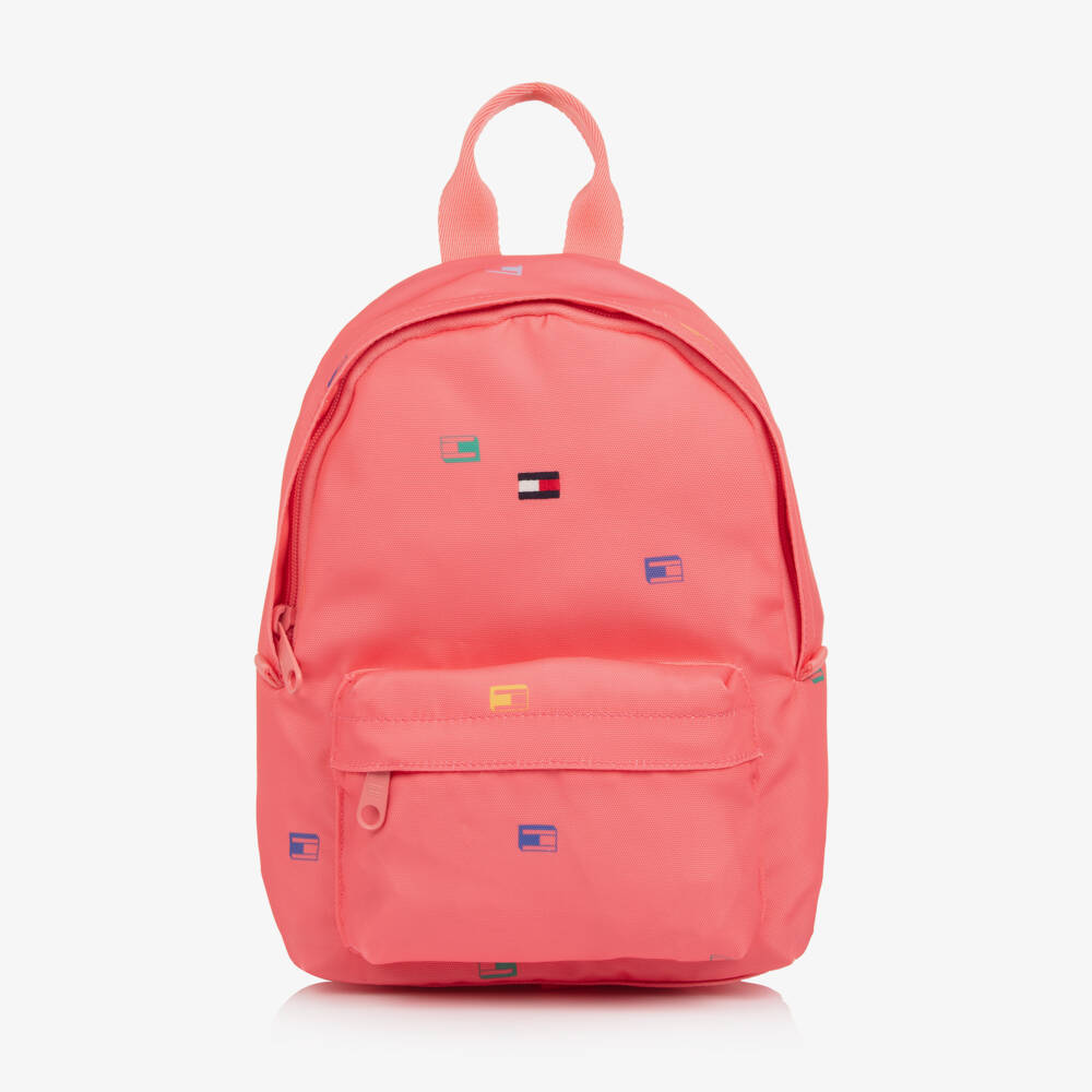Tommy Hilfiger-Girls Pink Canvas Mini Backpack (29cm) | Childrensalon