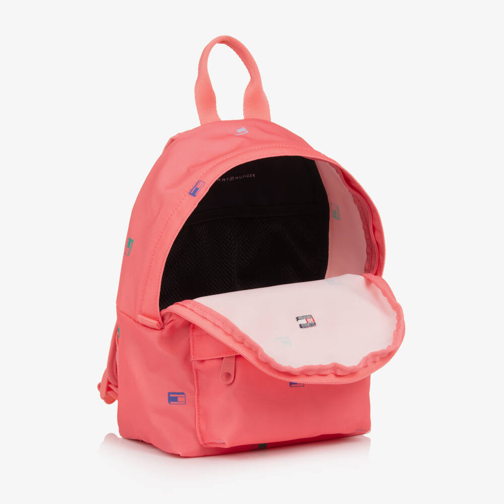 Tommy Hilfiger-Girls Pink Canvas Mini Backpack (29cm) | Childrensalon