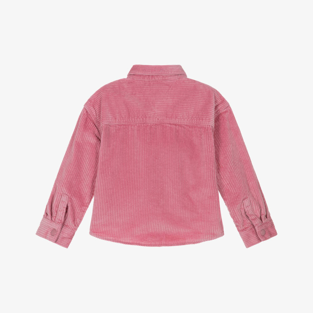 Tommy Hilfiger-Girls Pink Corduroy Overshirt  | Childrensalon