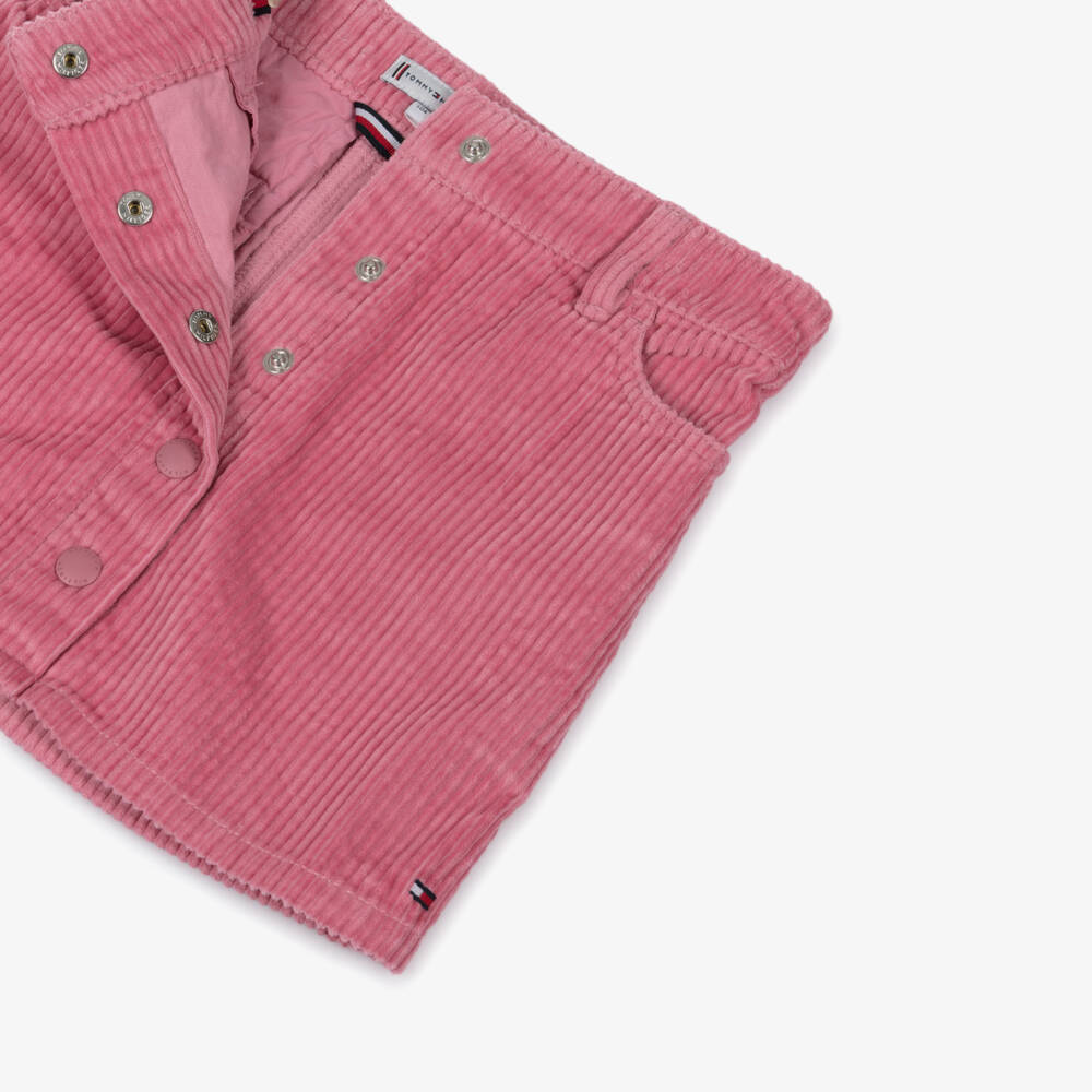 Tommy Hilfiger-تنورة قطن كوردروي لون زهري للبنات | Childrensalon