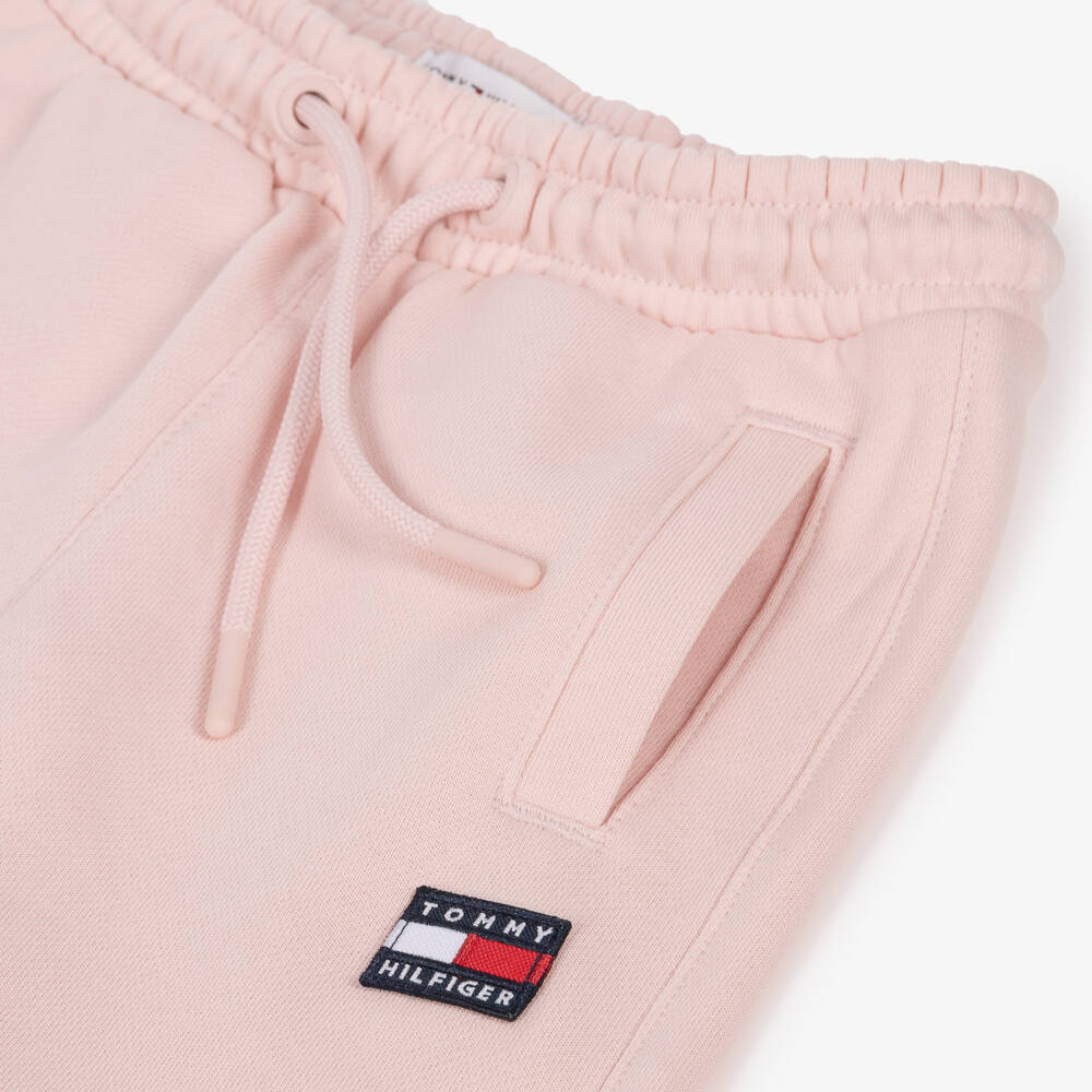 Tommy Hilfiger-Girls Pink Wide Leg Heritage Flag Joggers | Childrensalon