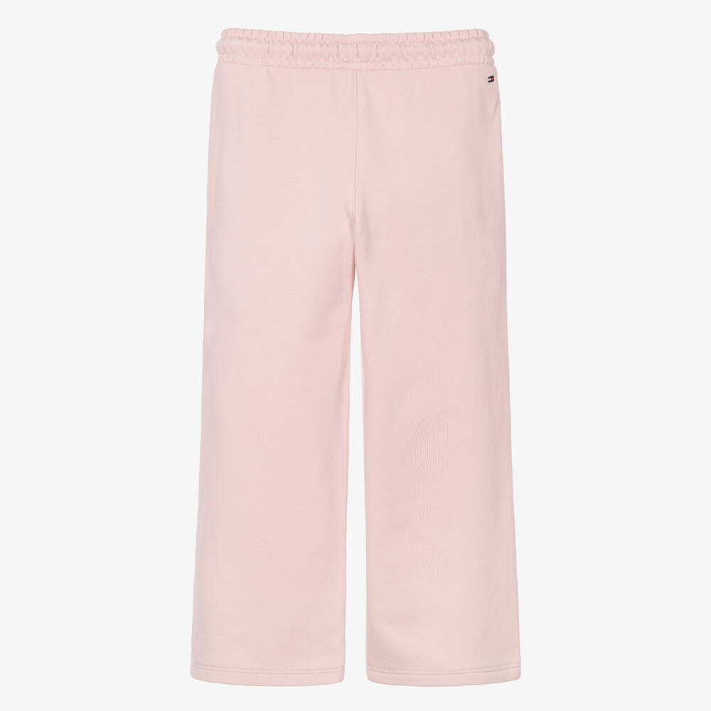Tommy Hilfiger-Girls Pink Wide Leg Heritage Flag Joggers | Childrensalon