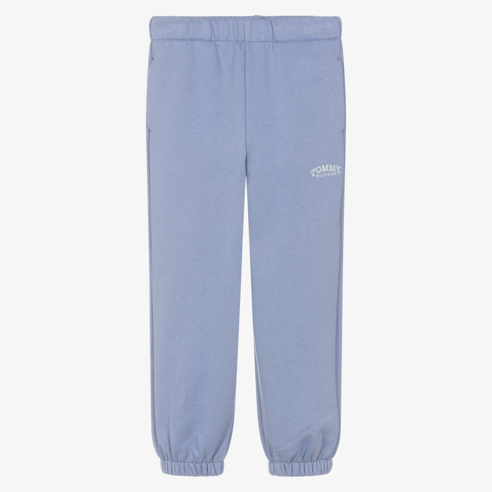 Tommy Hilfiger-Girls Purple Jersey Monotype Logo Joggers | Childrensalon