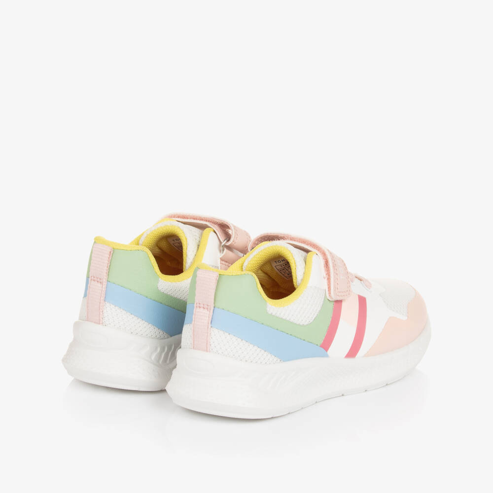 Tommy Hilfiger-حذاء رياضي شبكي لون أبيض وزهري للبنات | Childrensalon