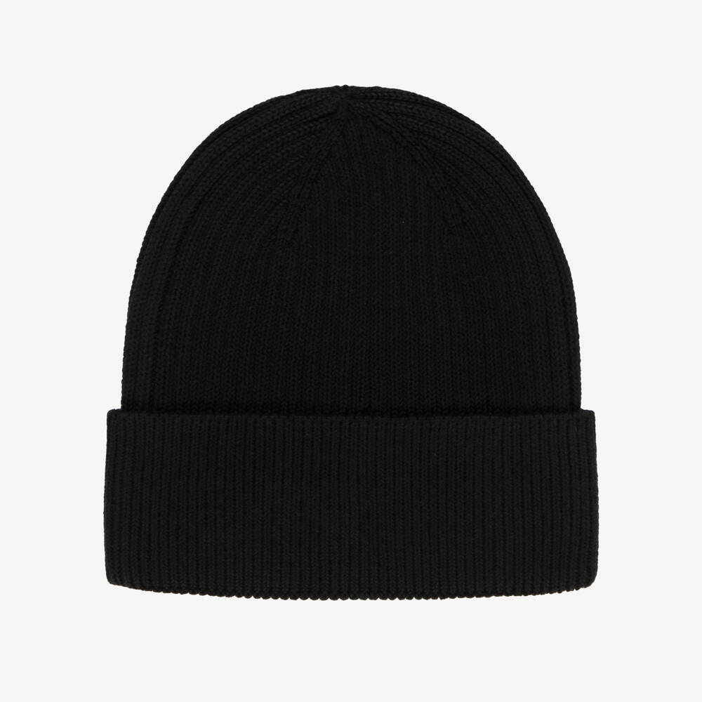 Tommy Hilfiger-Heritage Flag Rib-Knit Beanie in Black | Childrensalon