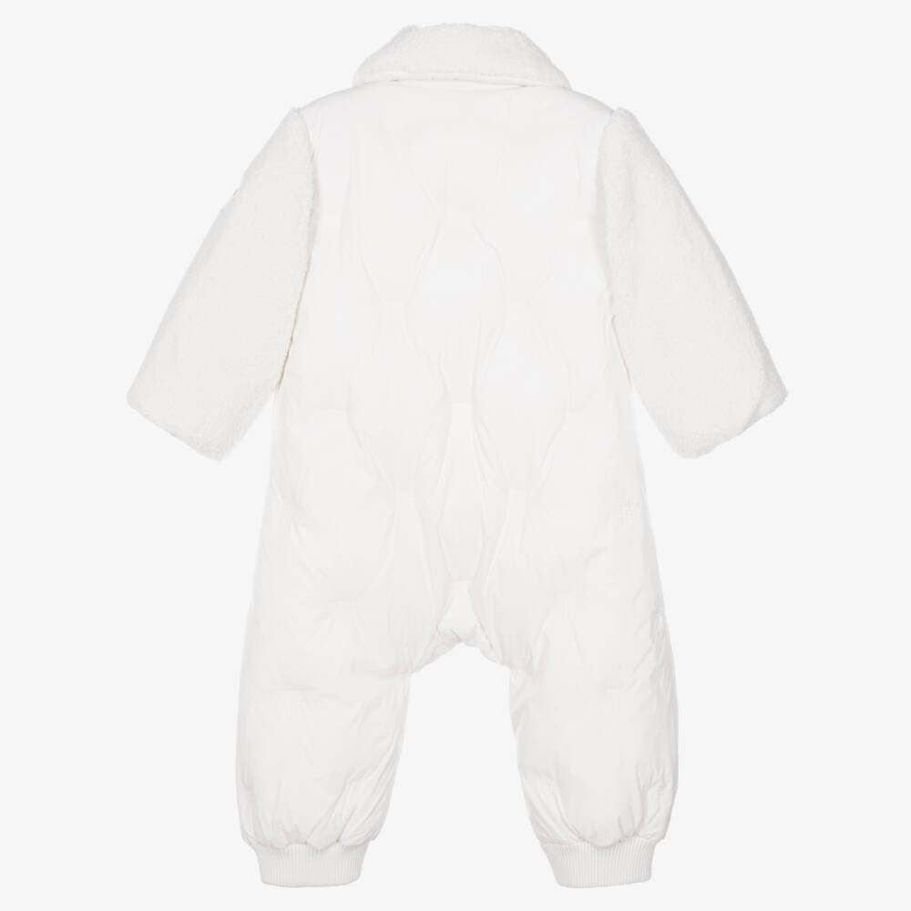 Tommy Hilfiger-Ivory Padded Fleece Pramsuit | Childrensalon