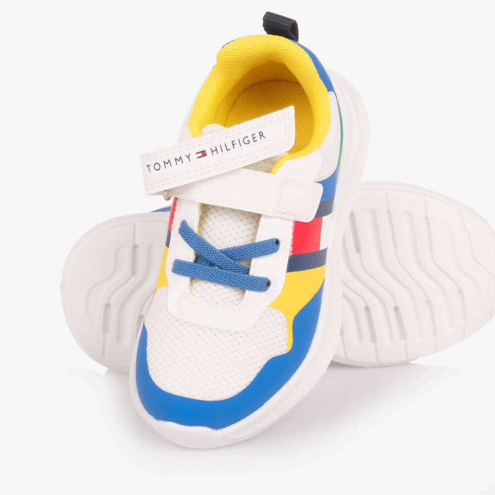 Tommy Hilfiger-Multicolour Mesh Velcro Trainers with Flag Logo | Childrensalon