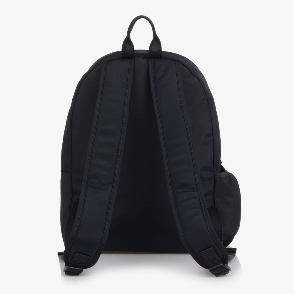 Tommy Hilfiger-Navy Blue Canvas Flag Logo Backpack (40cm) | Childrensalon