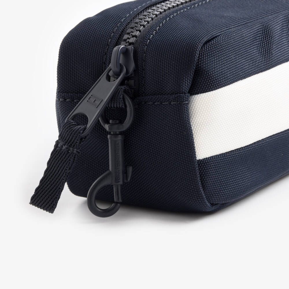 Tommy Hilfiger-Navy Blue Canvas Flag Logo Pencil Case (21cm) | Childrensalon