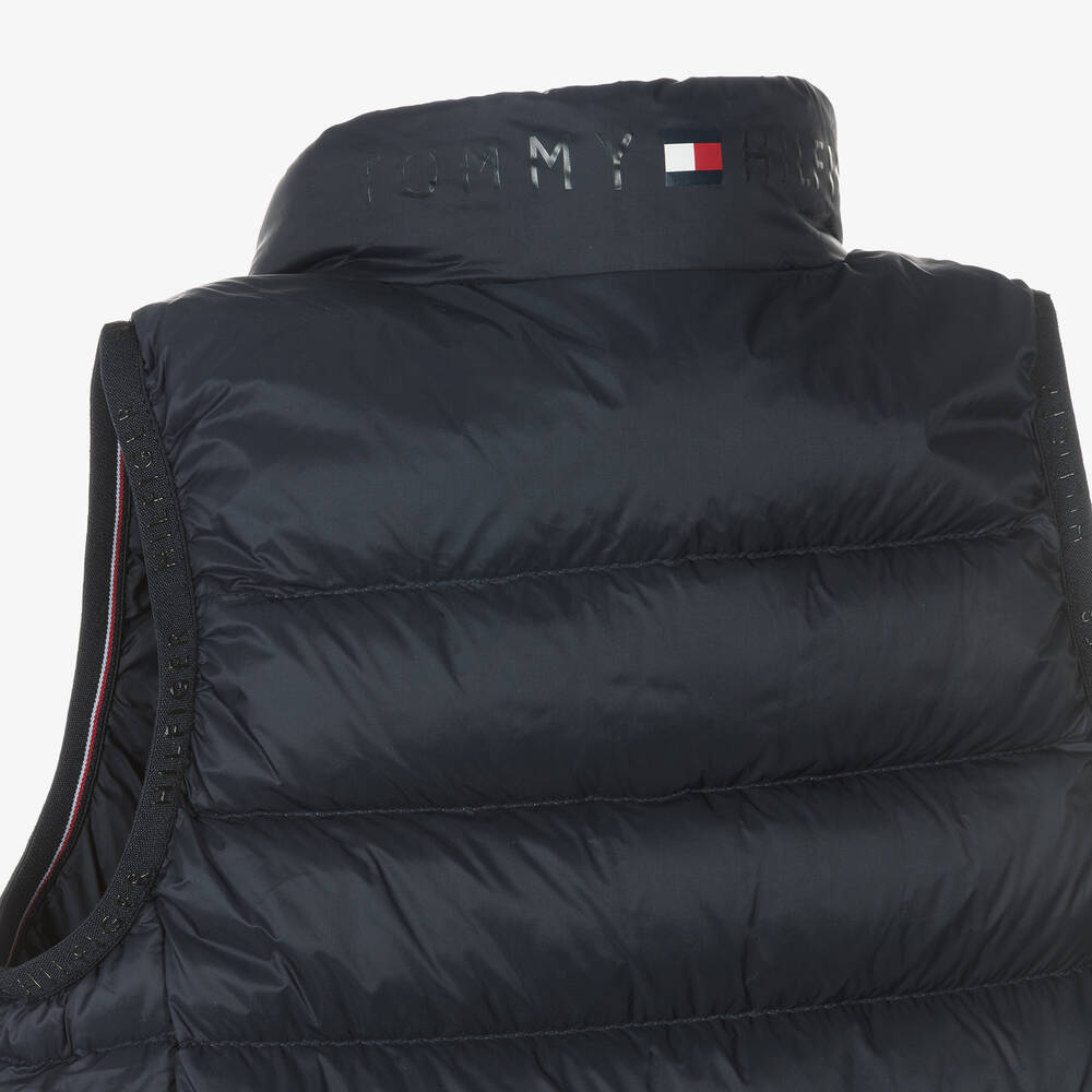 Tommy Hilfiger-جيليه بافر مبطن بالريش لون كحلي | Childrensalon