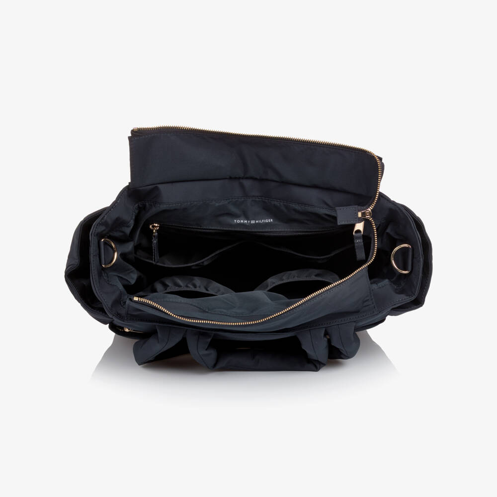 Tommy Hilfiger-Navy Blue Padded Changing Bag (43cm) | Childrensalon