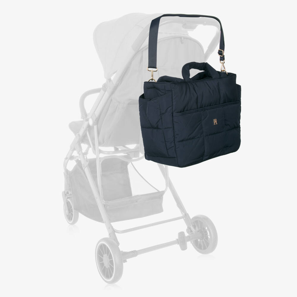 Tommy Hilfiger-Navy Blue Padded Changing Bag (43cm) | Childrensalon