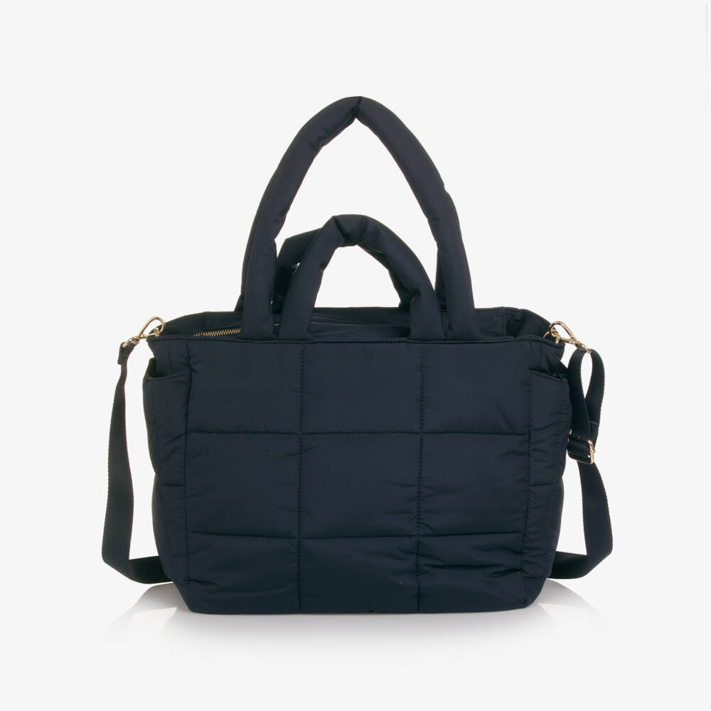 Tommy Hilfiger-Navy Blue Padded Changing Bag (43cm) | Childrensalon