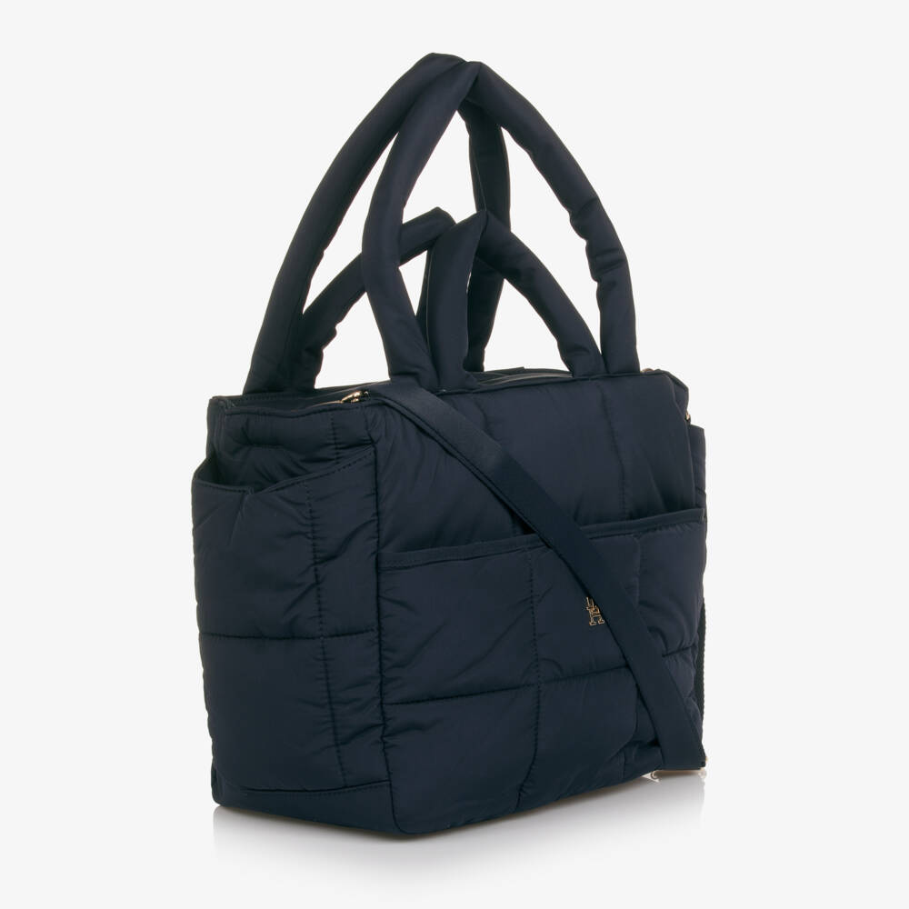 Tommy Hilfiger-Navy Blue Padded Changing Bag (43cm) | Childrensalon