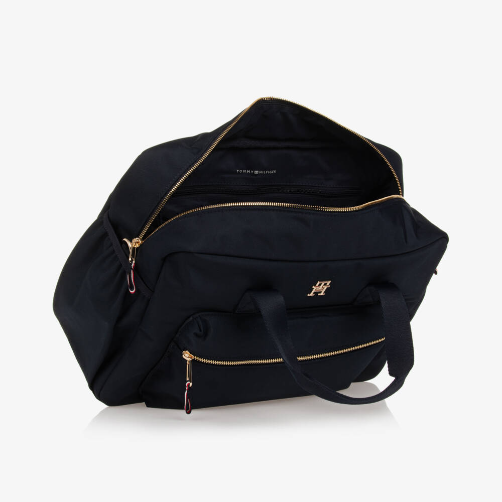 Tommy Hilfiger-Navy Blue TH Monogram Changing Bag (41cm) | Childrensalon