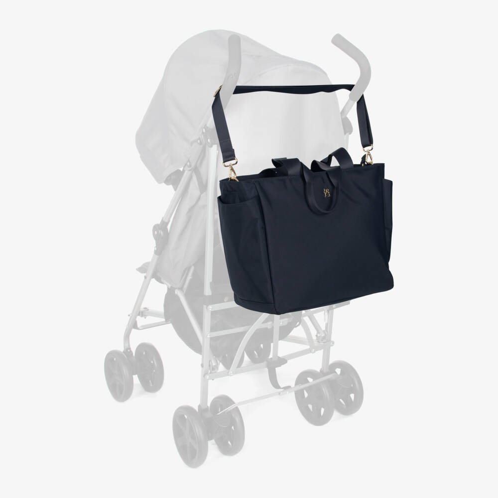 Tommy Hilfiger-Пеленальная сумка-тоут синяя с монограммой TH (42см) | Childrensalon