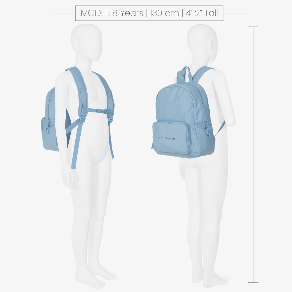 Tommy Hilfiger-حقيبة ظهر كانفاس لون أزرق فاتح (37 سم) | Childrensalon