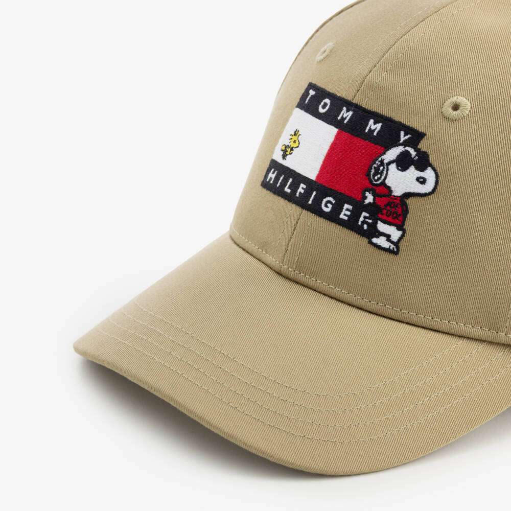 Tommy Hilfiger-Peanuts Flag Logo Cap in Beige | Childrensalon