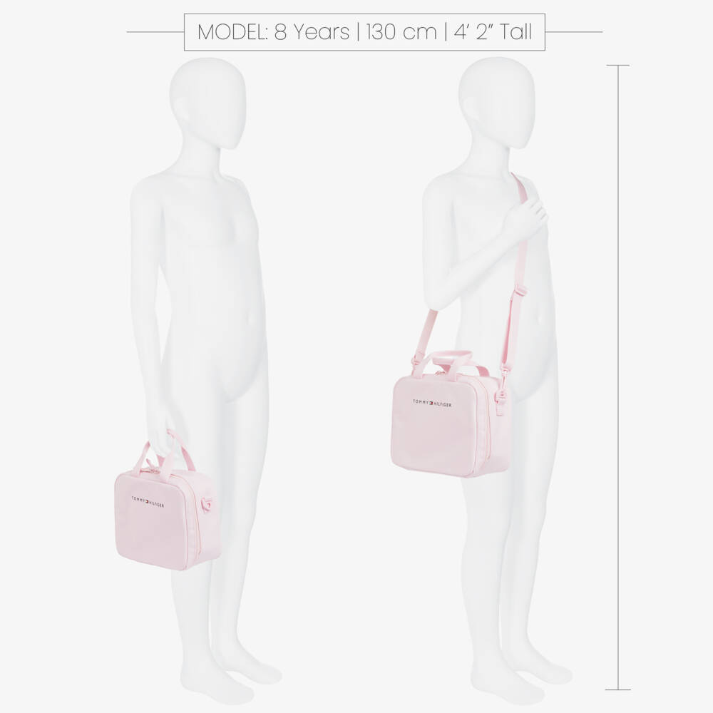 Tommy Hilfiger-Pink Logo Canvas Lunch Bag (23cm) | Childrensalon
