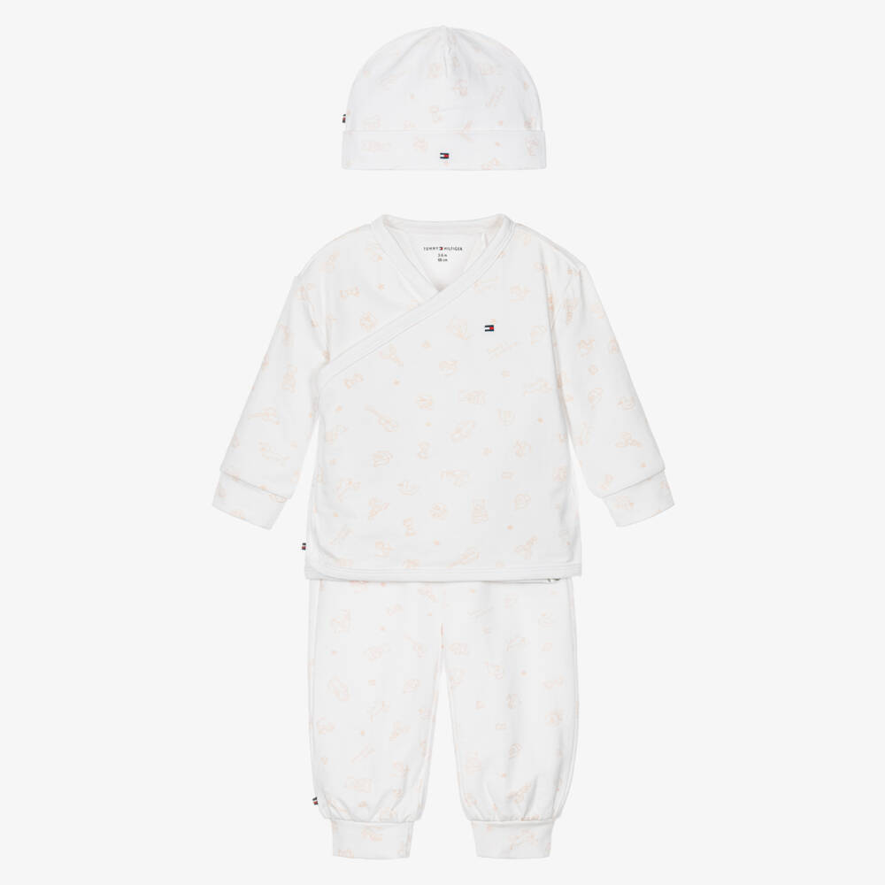 Tommy Hilfiger-Pink & White Newborn Baby Girl Gift Set | Childrensalon