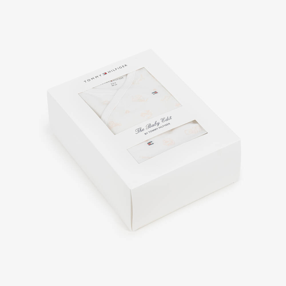 Tommy Hilfiger-Pink & White Newborn Baby Girl Gift Set | Childrensalon