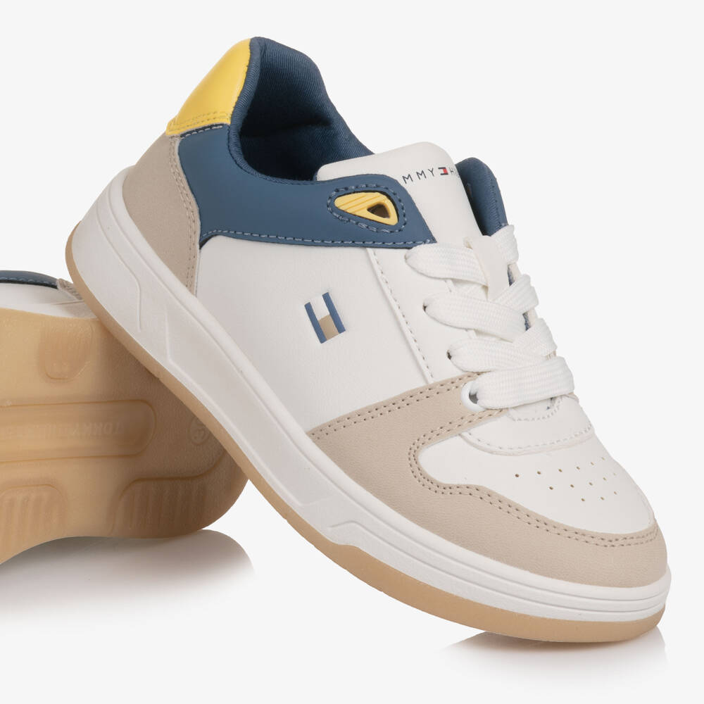 Tommy Hilfiger-Кроссовки из искусственной кожи с цветоблоками на шнуровке | Childrensalon