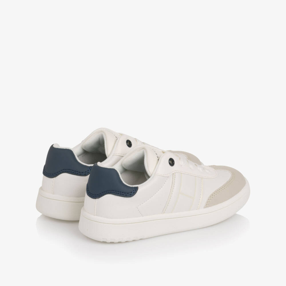 Tommy Hilfiger-Кроссовки белые из искусственной кожи на шнуровке с контрастной отделкой | Childrensalon