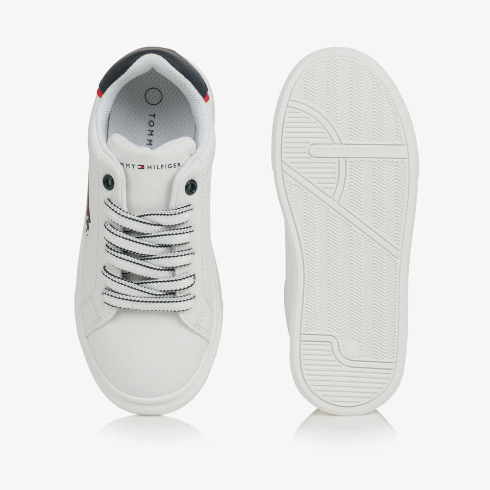 Tommy Hilfiger-White Joe Cool Peanuts Lace-Up Trainers | Childrensalon