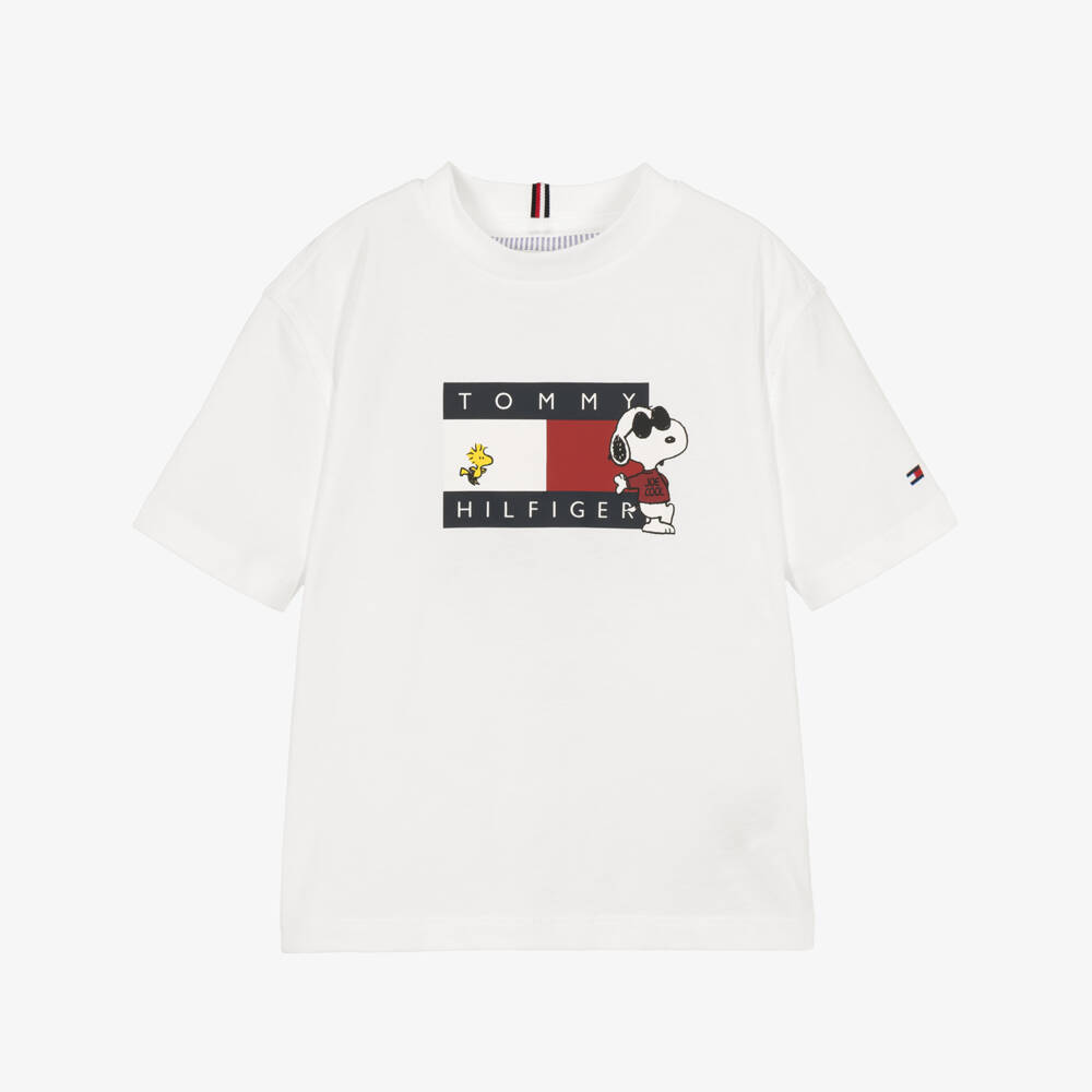 Tommy Hilfiger-White Peanuts Graphic T-Shirt | Childrensalon