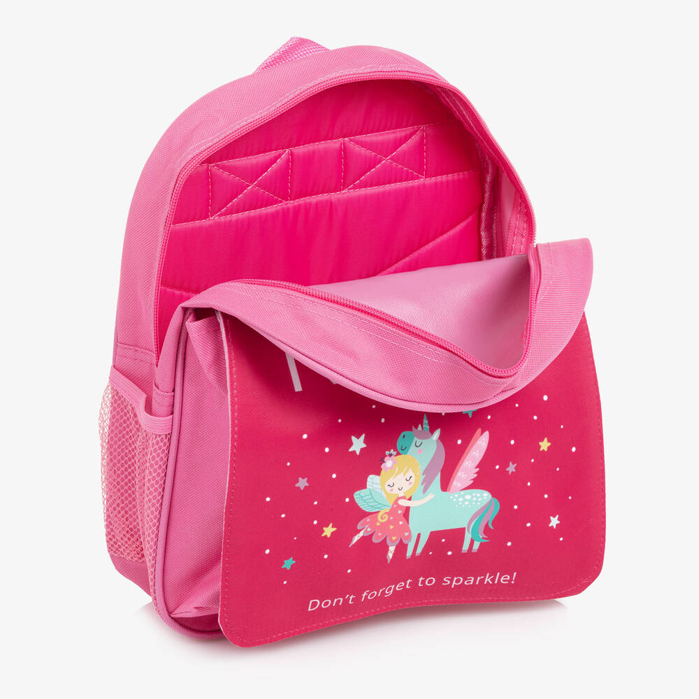 Treat Republic-Girls Pink Personalised Unicorn Backpack (30cm) | Childrensalon