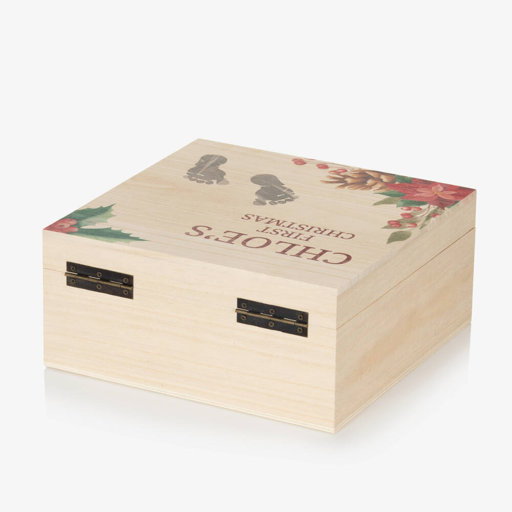 Treat Republic-صندوق تذكاري مخصص لأول كريسماس للطفل (24 سم) | Childrensalon