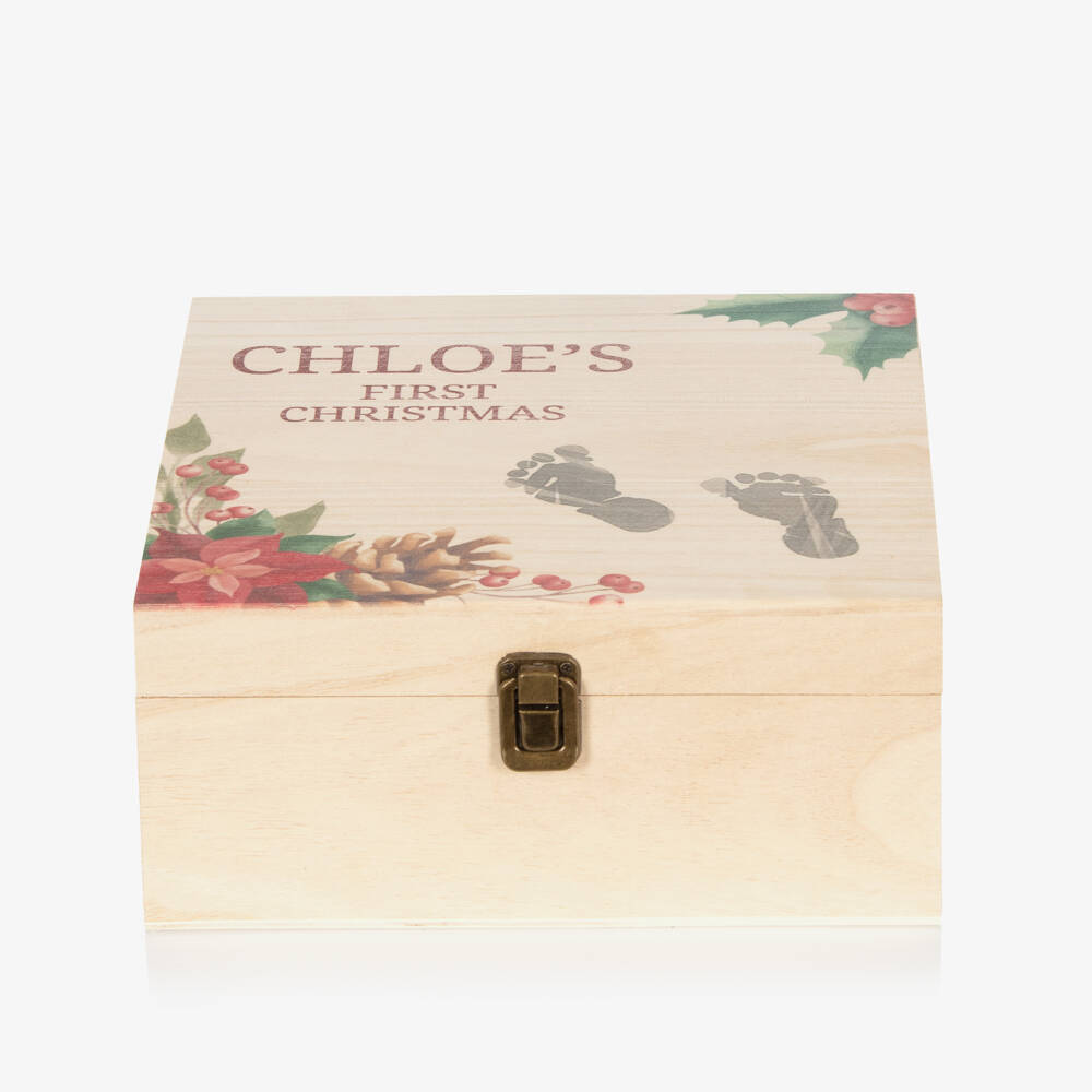 Treat Republic-صندوق تذكاري مخصص لأول كريسماس للطفل (24 سم) | Childrensalon