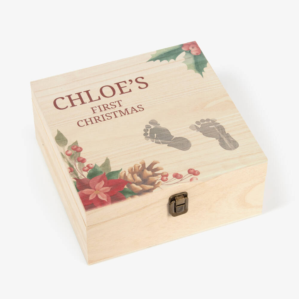 Treat Republic-صندوق تذكاري مخصص لأول كريسماس للطفل (24 سم) | Childrensalon