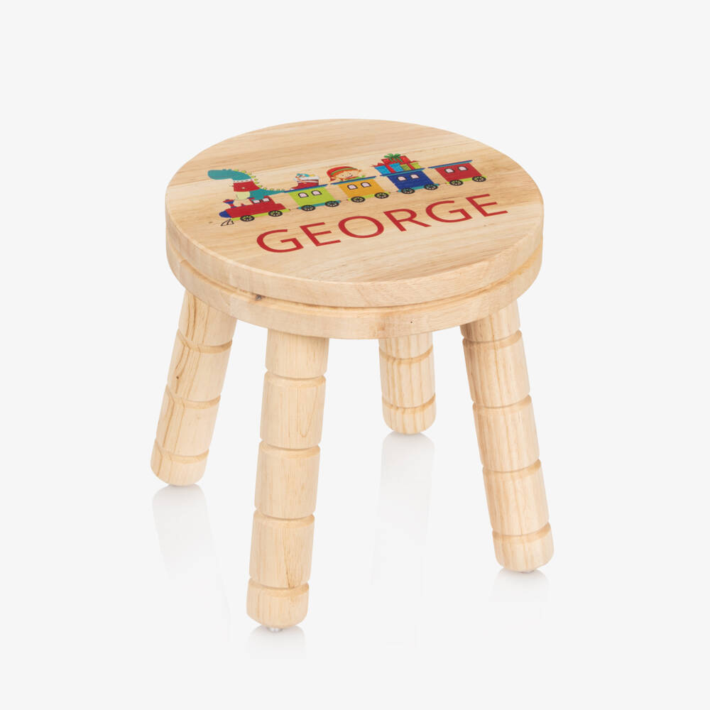 Treat Republic-Personalised Christmas Train Wooden Stool | Childrensalon