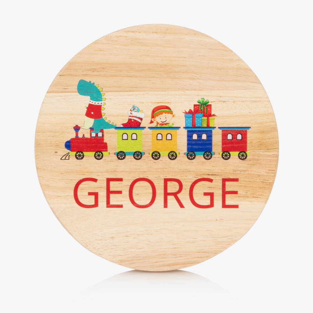 Treat Republic-Personalised Christmas Train Wooden Stool | Childrensalon