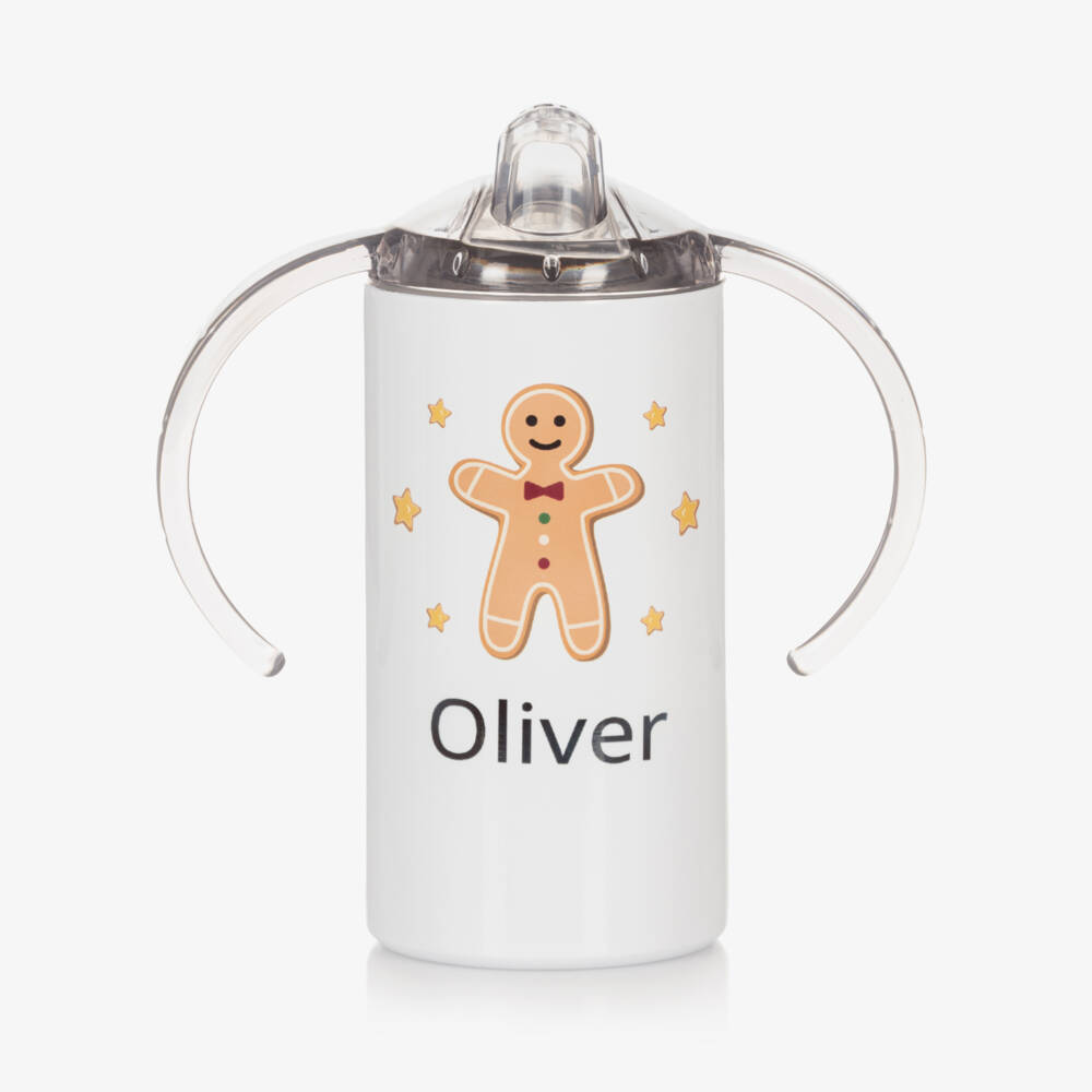 Treat Republic-Personalised Gingerbread Man Sippy Cup (16cm) | Childrensalon
