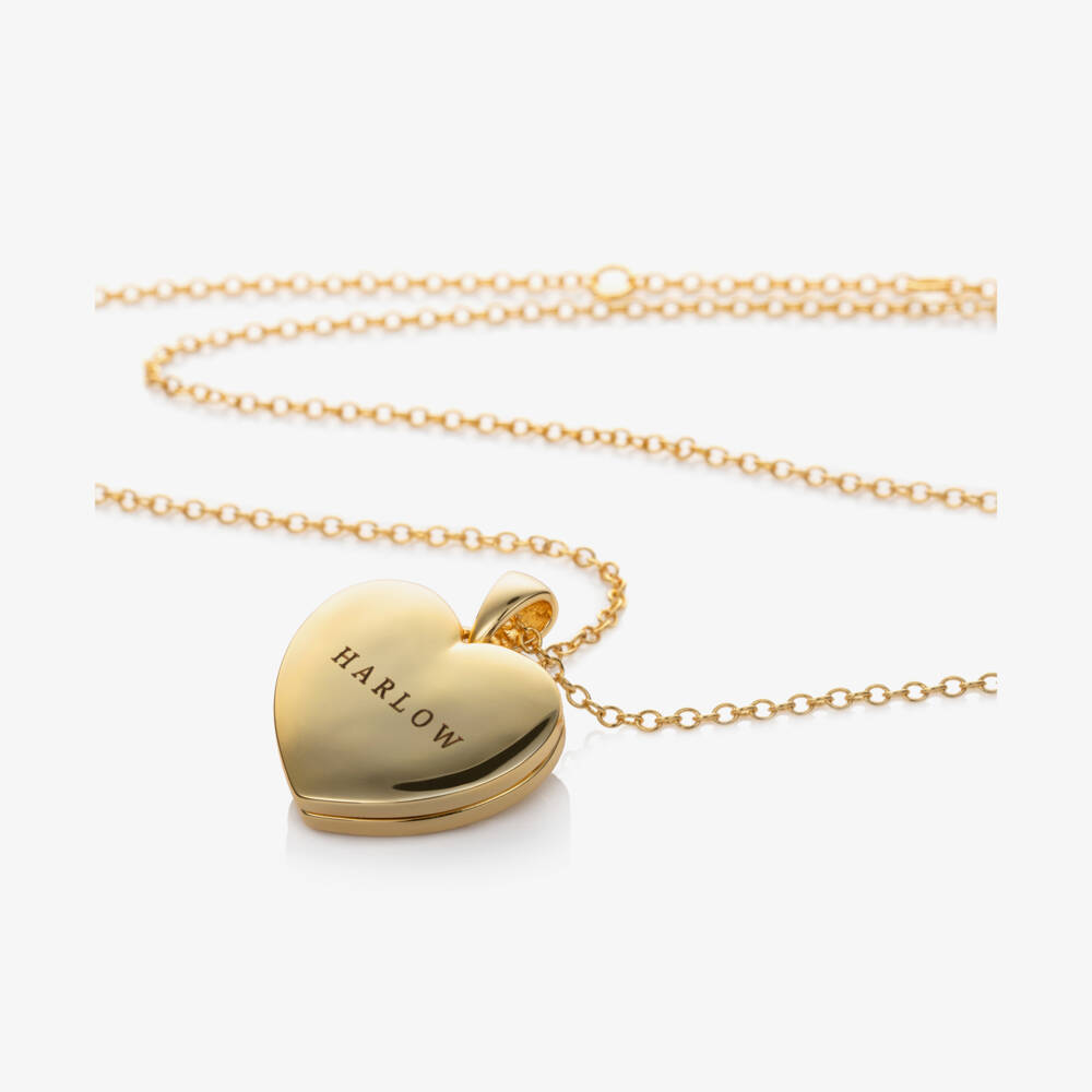 Treat Republic-Позолоченная цепочка с персонализированным медальоном | Childrensalon