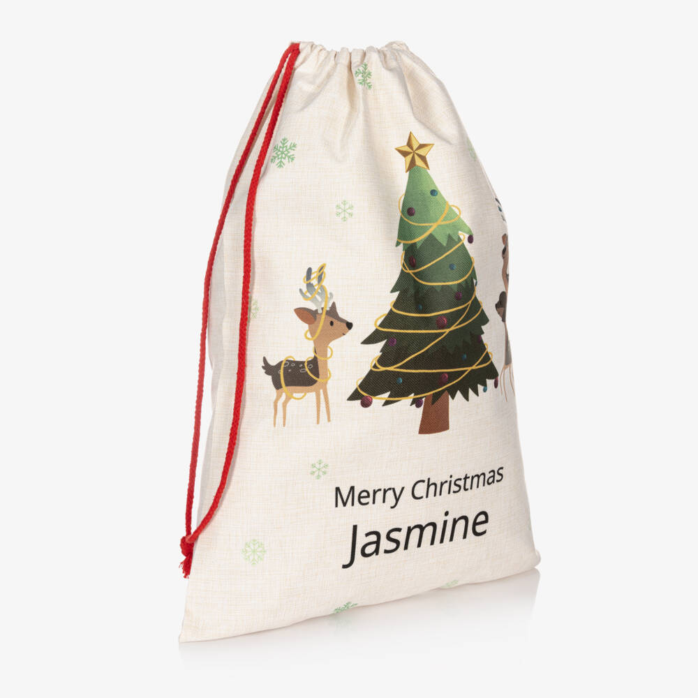 Treat Republic-Personalised Reindeer Christmas Sack (64cm) | Childrensalon