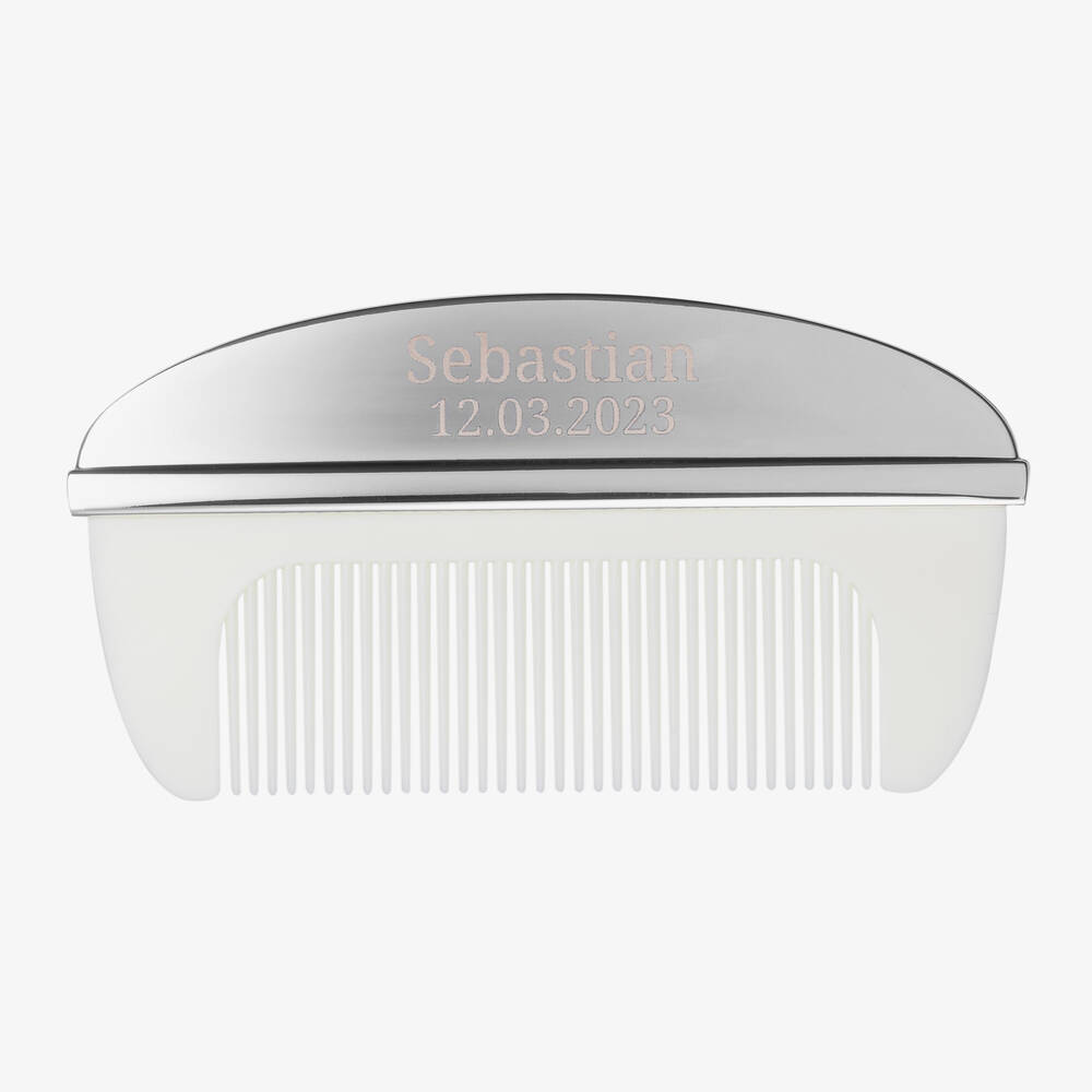 Treat Republic-Personalised Silver Hairbrush & Comb Keepsake  | Childrensalon