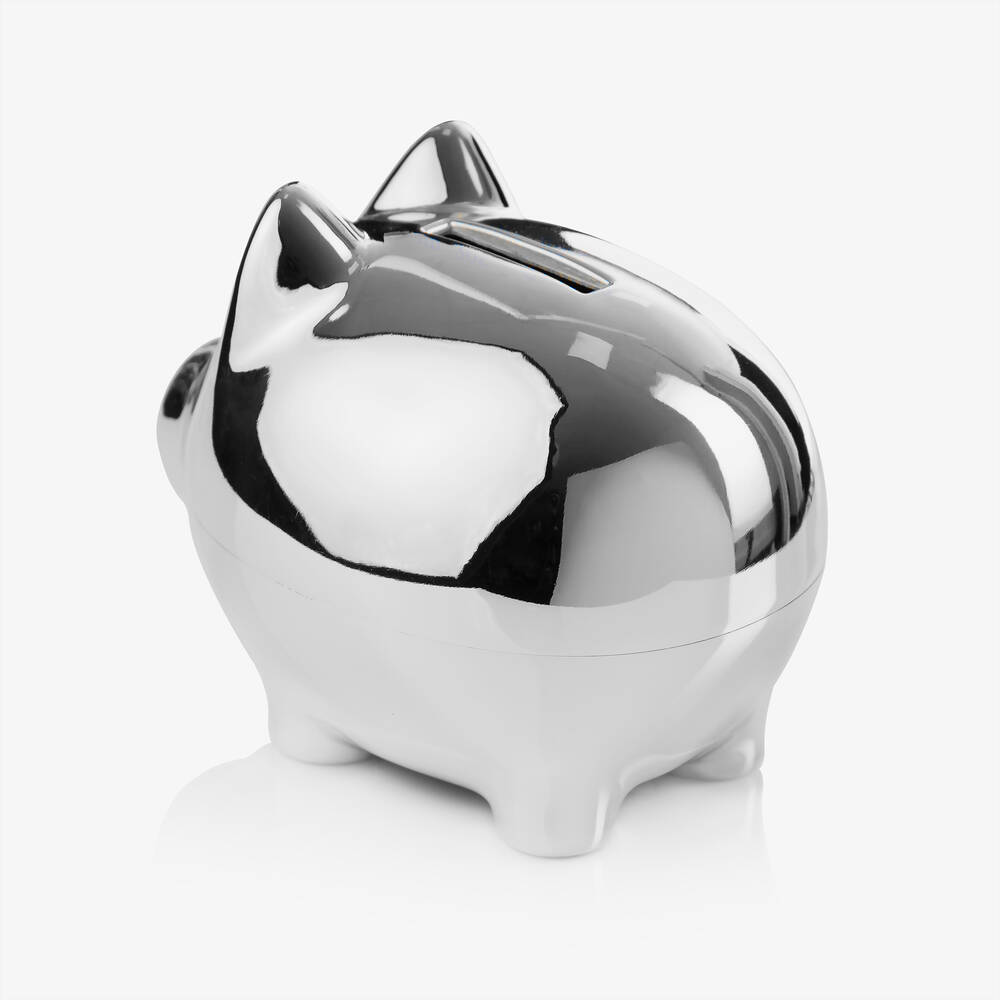 Treat Republic-حصالة لون فضّي للأطفال (12 سم) | Childrensalon